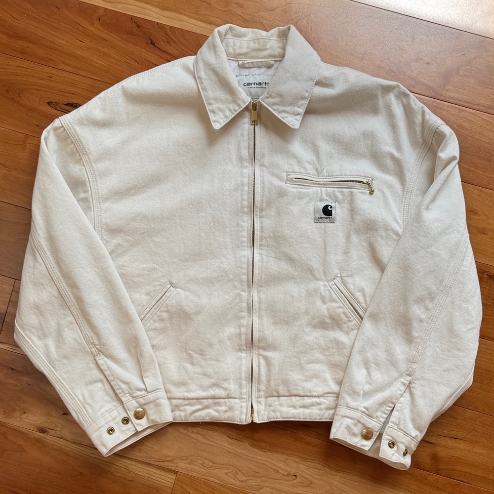 Carhartt WIP Cream Canvas Zip Jacket